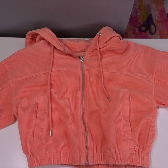 Forever 21 Women’s Orange Corduroy Jacket - Picture 1 of 2